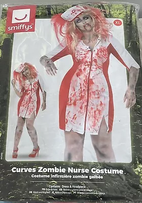Curves Zombie Nurse Costume Ladies Halloween Fancy Dress Plus Size • £12.50