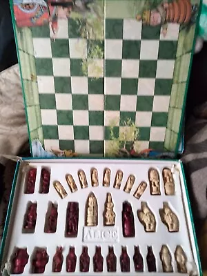 £70 • Buy Vintage Alice In Wonderland Chess Set Complete With Board