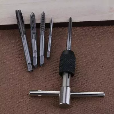 Tap And Die Set T Handle Screw Tap Wrench Tap Drill Thread Metric Plug Tool 6pcs • $6.03