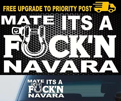 $6.90 • Buy For NISSAN NAVARA Sticker Decal Funny MUD 4x4 4WD Car Ute