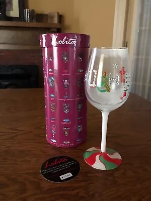 Lolita Wine Glass Hand Decorated Naughty And Nice Recipe 15oz NIB NWT • £22.20