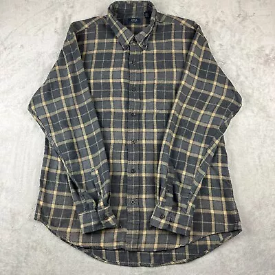 Vintage Arrow Brown/Black Men's Long Sleeve Flannel Shirt Size L • $7.60