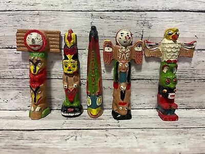 Vintage 1950's Quaker Oats Totem Pole Set Of (5) - Cereal Premium W/papers • $75