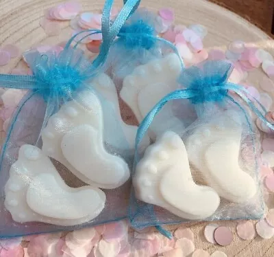 2 Baby Shower Favours Scented Wax Feet Guest Thank You Gifts Boys Girls Unisex • £1.10