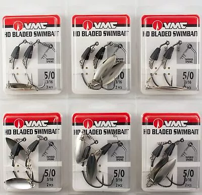 (lot Of 6) Vmc Hd Bladed Swimbait Hook 3/16oz 5/0 Hdwsbw316#5/0bnpp F7101 • $9.50