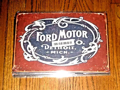 23/387 Vintage Tin Sign  Ford Motor Company Detroit Michigan   8  X 12  • $12.95