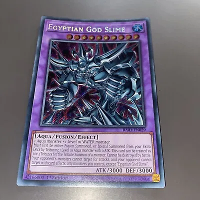 RA01-EN029 Egyptian God Slime Secret Rare 1st Edition YuGiOh • £1.89