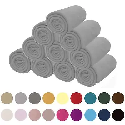 £33.99 • Buy Wholesale 10 X Plain Fleece Blanket Bulk Warm Sofa Throw Over 120 X 150cm Joblot