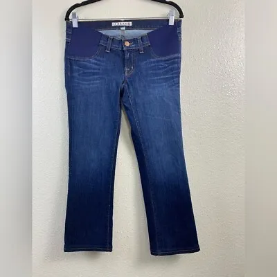 J Brand Mama Maternity Jeans Womens Size 27 Denim Straight Leg Cropped Ankle • $29