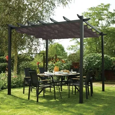 Garden Canopy In Grey Rowlinson Latina Free-Standing Outdoor • £442.13