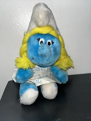 Vintage 1981 Smurfette Smurf Peyo Wallace Berrie & Co. Plush Toy 9” Pls Read • $4