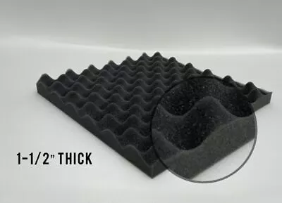 (1) Eggcrate Convoluted Acoustic Foam  108” X 82” X 1-1/2” Thick • $53.99