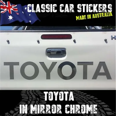 $28.50 • Buy TOYOTA Tailgate Sticker Decal Suit Hilux   In  Mirror Chrome