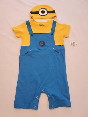 Despicable Me One Piece 24 Month Baby Jumper Pajamas Costume With Hat • $18.89