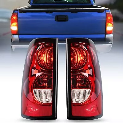 Pair Red Tail Lights For 2003-2006 Chevy Silverado 1500 2500 3500 HD Brake Lamps • $42.99