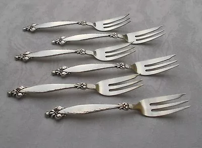 £224.47 • Buy Rare Wilkens Castle Kronborg Set 6 Cake Forks From 800er Silver