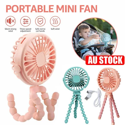 $5.58 • Buy Octopus Stroller Fan, Flexible Handheld Tripod Cooler, 3 Speeds And Rotatable