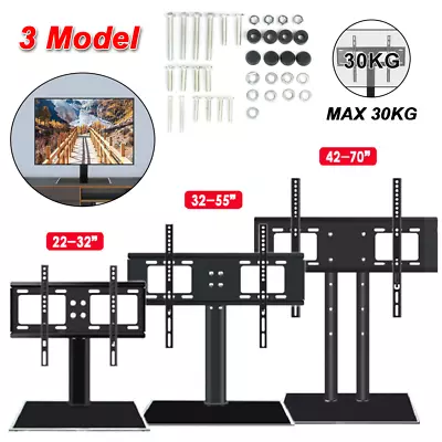 Universal 22-70 Inch TV Stand Bracket Top Table Desk Mount VESA Flat Screen LCD • £24.99