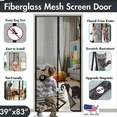 Magnetic Magic Screen Door Mesh Curtain Durable Hand Free Mosquito Net 39 X82  • $8.99