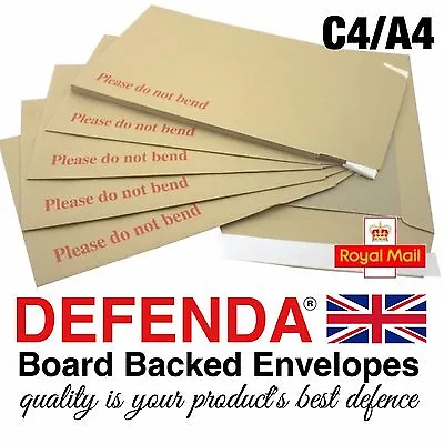 50 PiP C4 A4 PiP BOARD BACK ENVELOPES HARD CARD BACKED Large Letter Post Mailers • £15.32