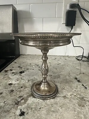 Vintage FISHER Weighted Sterling 950 Round Pedestal Compote Candy Dish 6in • $119.99
