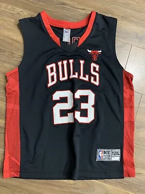 Chicago Bulls Jordan #23 Basketball Jersey Singlet Black Kids 13-14y • $10