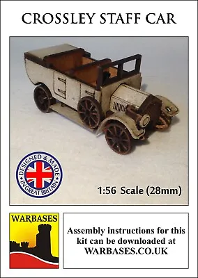 Warbases 28mm Laser Cut WW1 Crossley Staff Car • £9