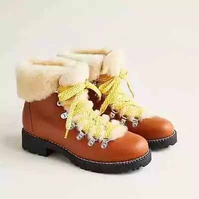 J Crew BD332 NWT Size 9 Sepia Leather Nordic Winter Hiker Boots 2 Sets Of Laces • $71.99