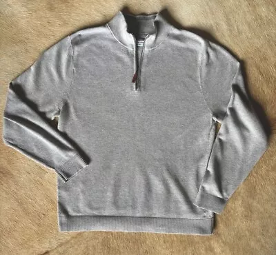 Tommy Bahama Pullover Mens Large 1/4 Zip Mock Neck Sweater Cotton Coolmax Knit • $22.97