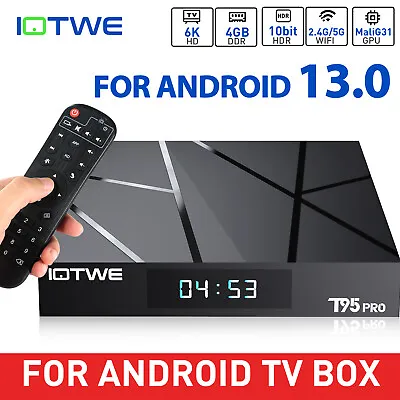 2023 T95 PRO Smart Android 13.0 TV Box 5G WIFI6 6K HD Quad Core Stream Player AU • $47.99