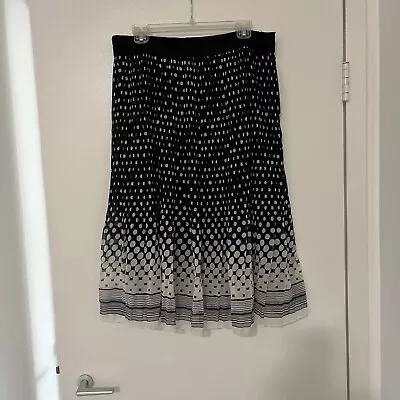Metro Wear Woman’s Size XL Polka Dot Flowing Skirt Black & White • $16