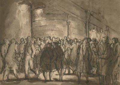 Harold Hope Read (1881-1959) -  Pen And Ink Drawing Busy London Street Scene • £99