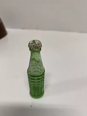 Vintage Sprite Mini Miniature Soda Pop 3  Glass Bottle With Metal Cap • $7.25