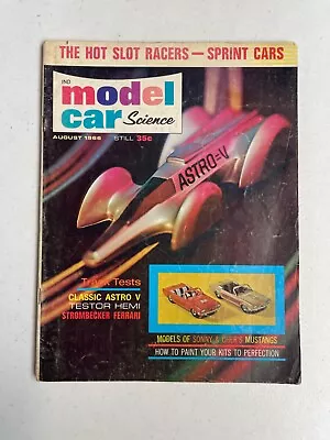 MODEL CAR Science Magazine August 1966 George Barris Sonny & Cher Mustangs • $7.95