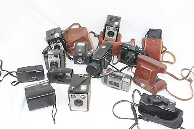 F X14 Vintage Film Cameras Inc Sankyo Franka NX-40 Ensign Instamatic Etc • £6.50