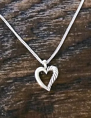 DAVID YURMAN Heart Pendant On Sterling Silver Chain NICE! • $314.10