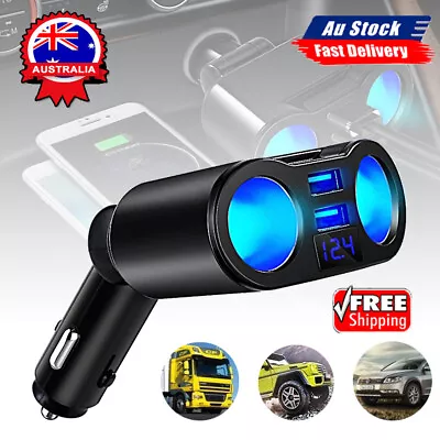 2 Way Car Charger Cigarette Lighter Socket Splitter Double Power Adapter DC 1LR • $10.56