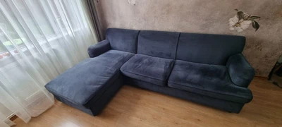 £400 • Buy Made.com Orson Left Hand Facing Chaise Corner Sofa Bed, Velvet Midnight Grey