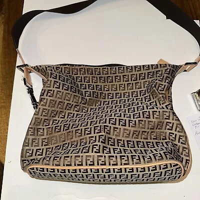 Fendi Zucchino Canvas Large Tote Handbag • $200