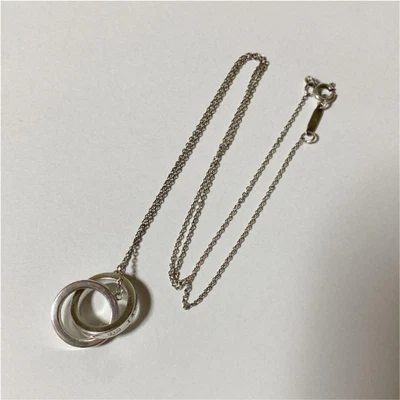 £129.14 • Buy TIFFANY&Co 1837 Interlocking Circles Necklace Silver 925 From Japan