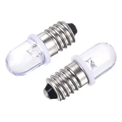 10Pcs E10 Screw Base LED Bulb DC 18V 0.25W Round Top Mini Lights Warm White • $10.10