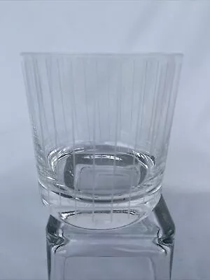 Mikasa Cheers Collection VERTICAL Rocks Double Old Fashion • Mint BAR GLASS • $24