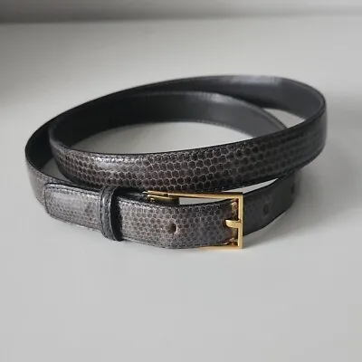 L'AIGLON | Genuine Snakeskin Belt Gray Leather Sz 38 • $25