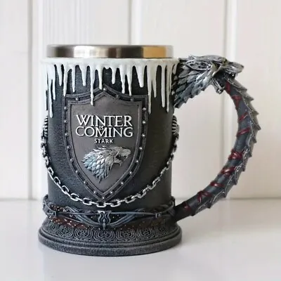 Game Of Thrones House Stark Winter Is Coming Beer Mug Drinkware • £33.77