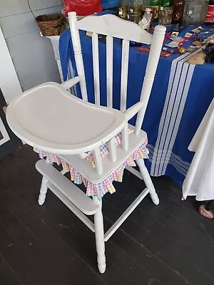 Vtg 50s Colonial Jenny Lind Style Wooden Child Baby High Chair W/ Removable Tray • $175