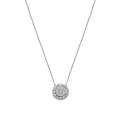 MICHAEL KORS Womens Necklace MKC1389AN040 925% Silver Swarovski • £85.06