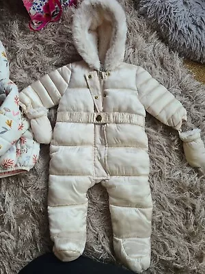 £3.99 • Buy BABY GIRL M&S  COAT AND F&F SNOWSUIT 6-9months