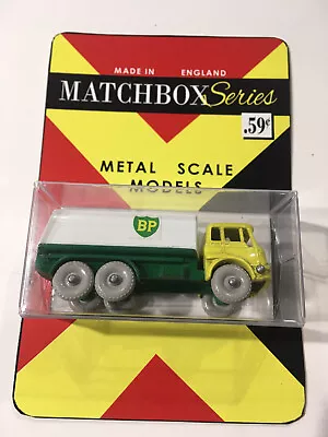 Vintage Lesney Matchbox 25 Custom Bedford BP Petrol Tanker Grey Wheels.Blister • $49.95