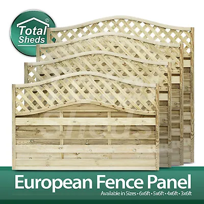 £117.64 • Buy European Omega Lattice Fence Panels Various Sizes Available 6x2,6x3,6x4,6x5,6x6
