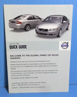 09 2009 Volvo S80 Owners Manual Reference Guide • $9.90